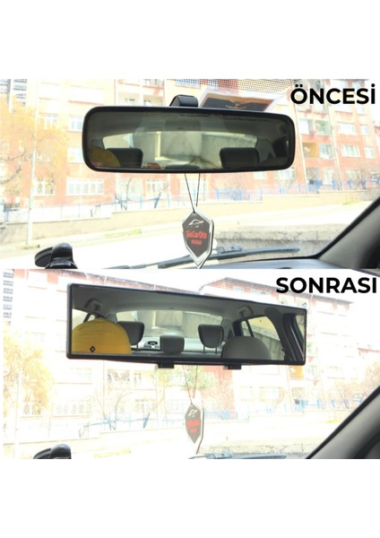Carub 270 mm Bombeli Makaslı Geçmeli Iç Ilave Ayna Siyah