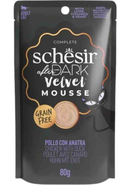 Elit Schesir After Dark Pouch Tavuk ve Ördekli Tahılsız Yetişkin Kedi Konservesi 80GR