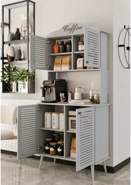 Avior Kahve Köşesi Mdf Kapaklı Raflı 90 cm modelleri