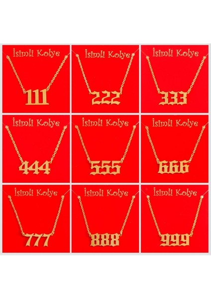 Ds-Derin Uğurlu Rakamlar Uçlu Kolye-Tüm Numara Setler