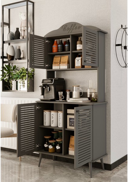 Avior Kahve Köşesi Mdf Kapaklı Raflı 90 cm modelleri