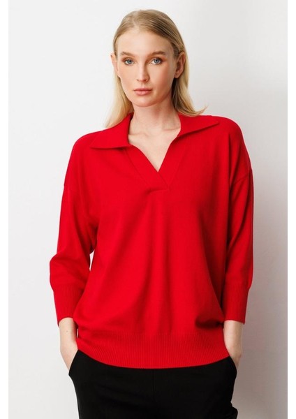 65301 Onteks Truvakar Kol Patlı Polo Yaka Bluz fiyatları