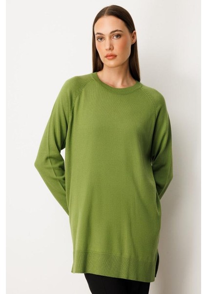 65413 Onteks Arkası Düğmeli Kazak