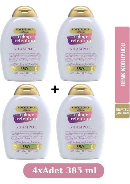 Colour Retention Renk Koruyucu Sülfatsız Şampuan 4 Adet