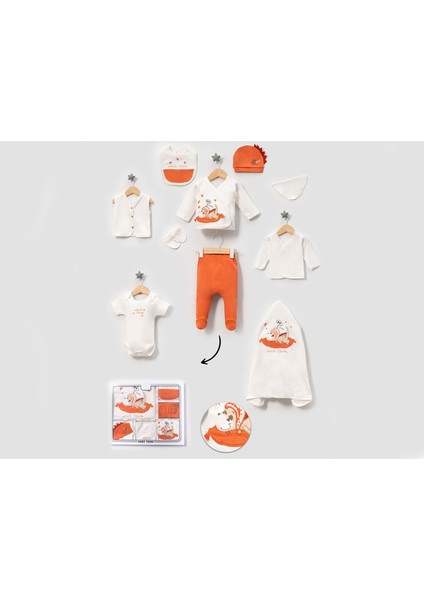 Dino Nakışlı 10LU Erkek Hastane Çıkışı Zıbın Set