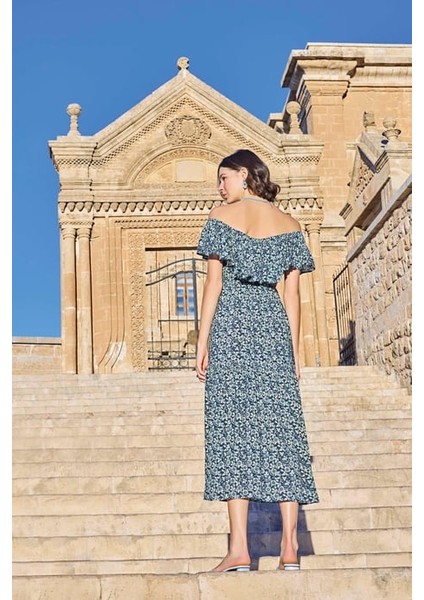 Monamise Çiçek Desenli Elbise