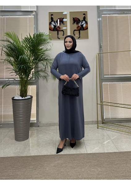 Çıma Detaylı Uzun Elbise