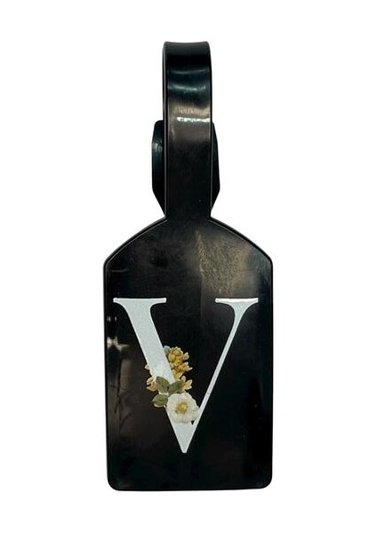 V Harf Siyah Bavul Etiketi,valiz Etiketi,kartlık,isimlik,bagaj Etiketi