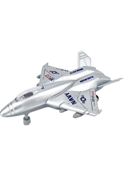 Çek Bırak Mini Metal Uçak - Gri