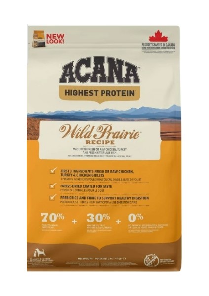 Wild Prairie Tahılsız Tavuk ve Balıklı Yetişkin Köpek Maması 2kg
