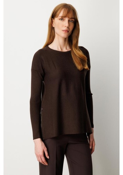 65318 Onteks Yanı Fermuarlı Kazak modelleri