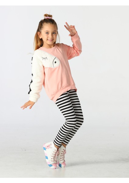 Unicorn Kollu Yumoş Sweat-Tayt Takım