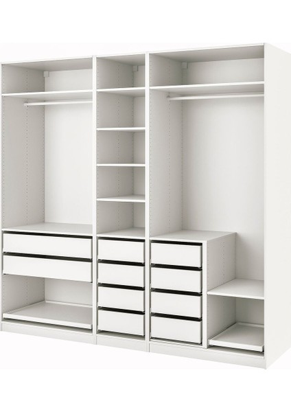 Açık Gardırop, Beyaz, 250X58X236 cm