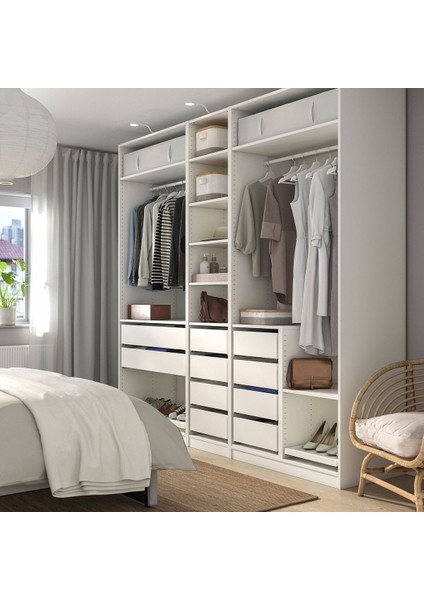 Açık Gardırop, Beyaz, 250X58X236 cm fiyatları