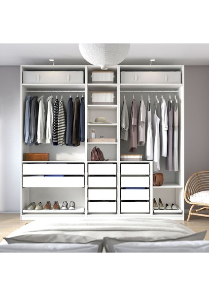 Açık Gardırop, Beyaz, 250X58X236 cm modelleri