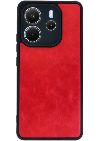 Bfs Xiaomi Redmi Note 14 4g Kılıf Aras Deri Kapak - Kırmızı modelleri