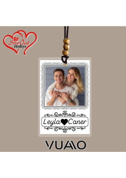 Kişiye Özel Fotoğraflı ve Isimli Araba Hediyesi Araba Süsü Dikiz Aynası Süsü - Size Özel Hediye