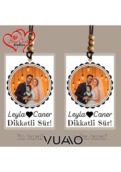 Kişiye Özel Fotoğraflı ve Isimli Araba Hediyesi Araba Süsü Dikiz Aynası Süsü - Size Özel Hediye fiyatları