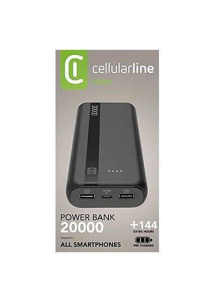 Cellularlıne 12W x 2 20.000 Mah Taşınabilir Şarj Cihazı Siyah fiyatları