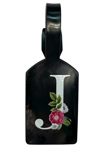 J Harf Siyah Bavul Etiketi,valiz Etiketi,kartlık,isimlik,bagaj Etiketi