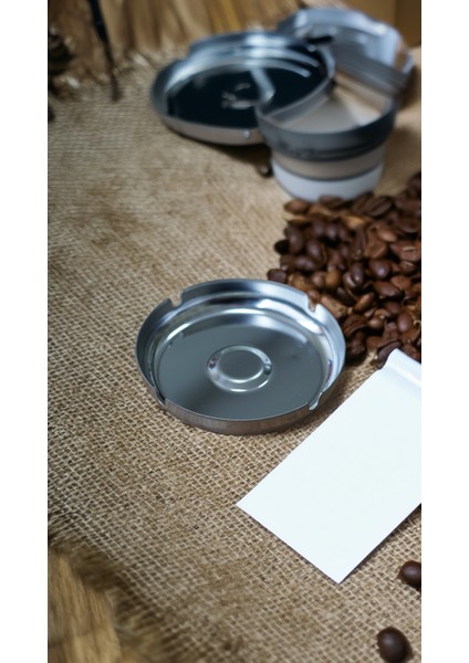 4'lü Paket - Kafe , Restoran , Masaüstü Paslanmaz Yuvarlak Metal Kül Tablası fırsatları