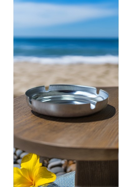 4'lü Paket - Kafe , Restoran , Masaüstü Paslanmaz Yuvarlak Metal Kül Tablası indirimleri