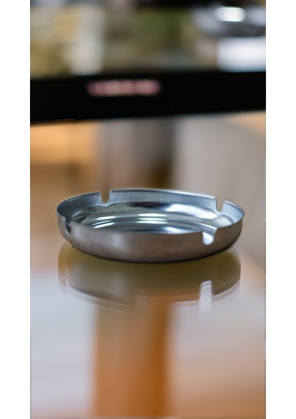 4'lü Paket - Kafe , Restoran , Masaüstü Paslanmaz Yuvarlak Metal Kül Tablası