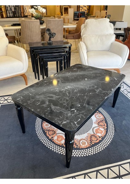 Orta Sehpa Lüx Siyah Mermer Full Siyah modelleri