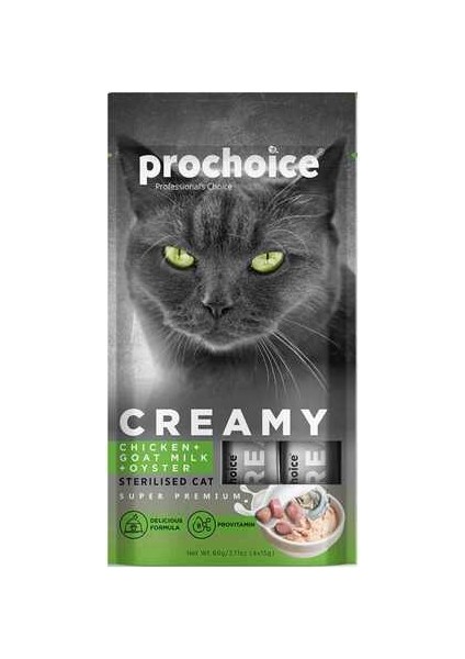 Elit Prochoice Creamy Keçi Sütü ve Tavuklu Krema Kedi Ödül Maması 4X15GR