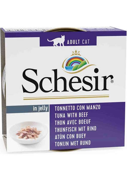 Elit Schesir Ton Balık ve Sığır Etli Jöleli Kedi Konservesi 85GR