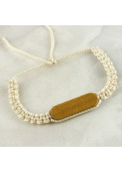 Ds-Derin Ahşap Makrome Örgülü Bileklik-Krem modelleri