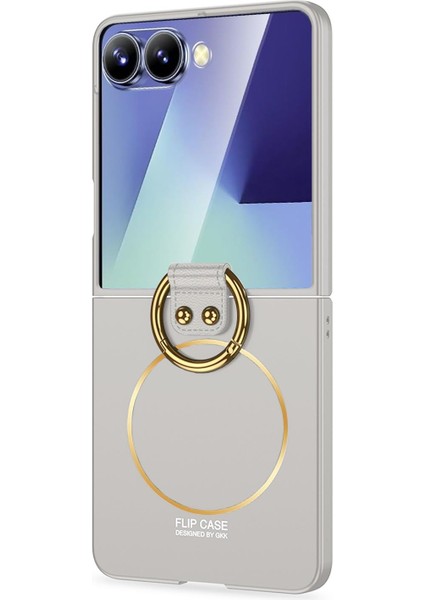 Samsung Galaxy Z Flip 7 Kılıf Ring Fall Magsafe Titanyum