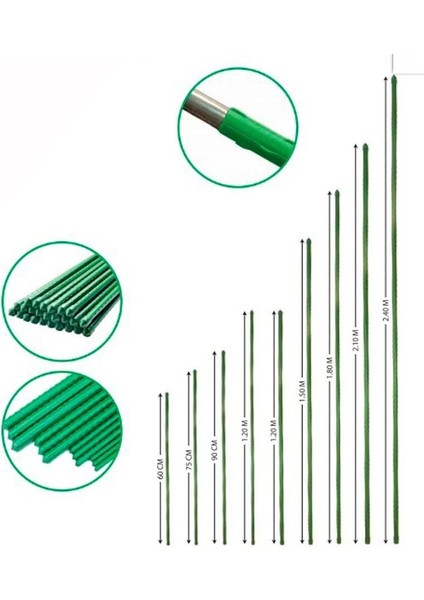 Bfs Bitki Destek Çubuğu 8 mm 90 cm 5 Adet