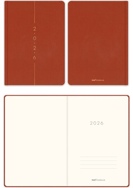 2026 Yılı A5 Keten Haftalık Ajanda 15X21 cm - 12 Aylık Tarçın fiyatları