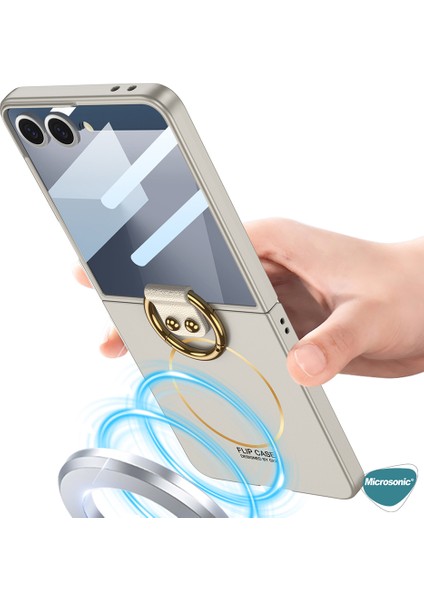 Samsung Galaxy Z Flip 7 Kılıf Ring Fall Magsafe Lila