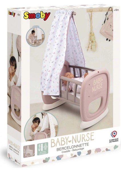Bfs 7600220373 Smoby Baby Nurse Oyuncak Bebek Için Sallanan Beşik Oyun Seti +18 Ay modelleri