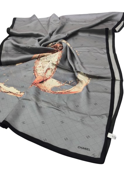 Ekose C Desen Vual Ipek Şal Gri fırsatları