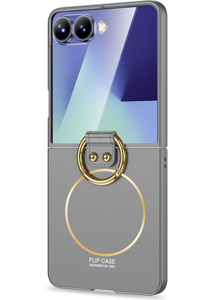 Samsung Galaxy Z Flip 7 Kılıf Ring Fall Magsafe Gri