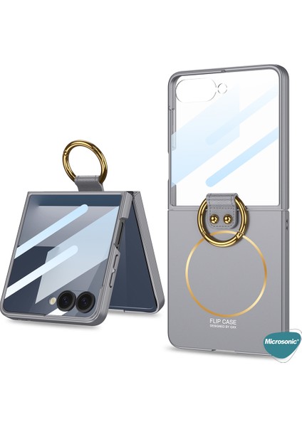 Samsung Galaxy Z Flip 7 Kılıf Ring Fall Magsafe Gri fiyatları