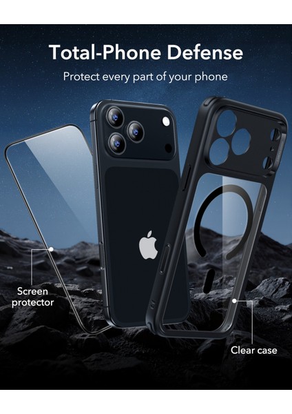 Apple iPhone 17 Pro Max Kamera Kontrol Koruma Butonlu Classic Hybrid Magsafe Kılıf + Ekran Koruyucu Set fiyatları