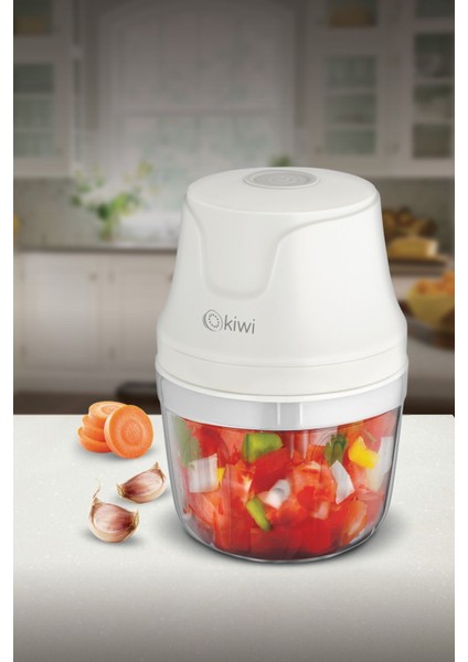 3 Bıçaklı 350 ml Şarjlı Gıda Doğrayıcı Blender, Beyaz fiyatları