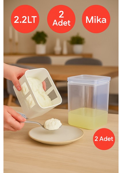 Süzme Yoğurt Filtresi ile Evde Yoğurt Keyfi! 2 Ad Kapasite 2.2lt modelleri