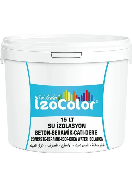 Bfs Izocolor Su Yalıtımı Izolasyon 15 Lt Yüksek Uv Dayanımlı Solventsiz Silikon Katkılı