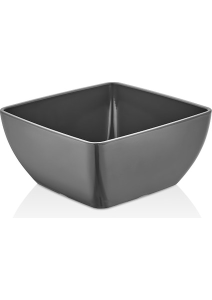 42019.G - Corona 3'lü Gri Kare Kase 19X19 Cm, Thermoset Melamin