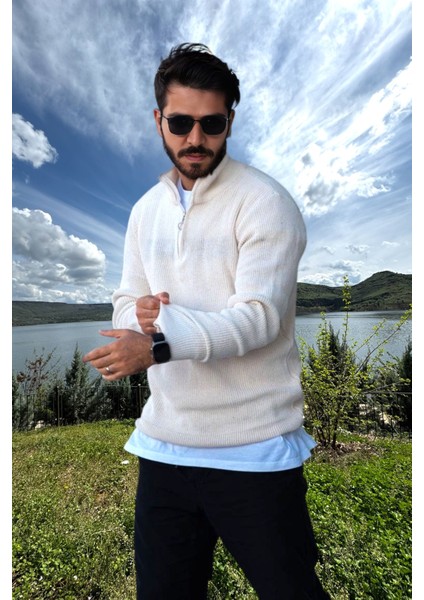 Erkek Triko Kazak Fermuarlı Dik Yaka fırsatları