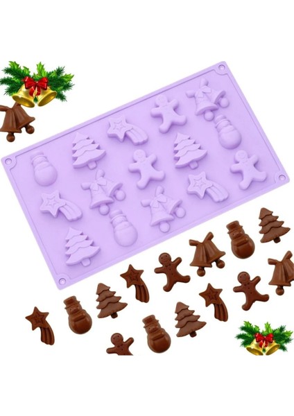 Yılbaşı Mum Yapım Seti Mum Eritme Kabı 750 ml Yılbaşı Silikon Kalıp 15LI Yeniyıl Silikon Mum Kalıbı fırsatları