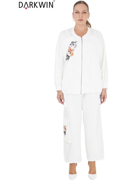 Kadın Büyük Beden Pamuk Oversize Alt Üst İkili Takım