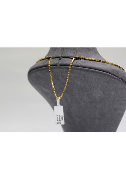 14 Ayar Altın Modern Pullu Zincir Modeli Kolye