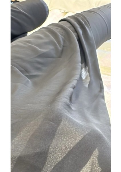 Ince Yosun Krep Kumaş Siyah