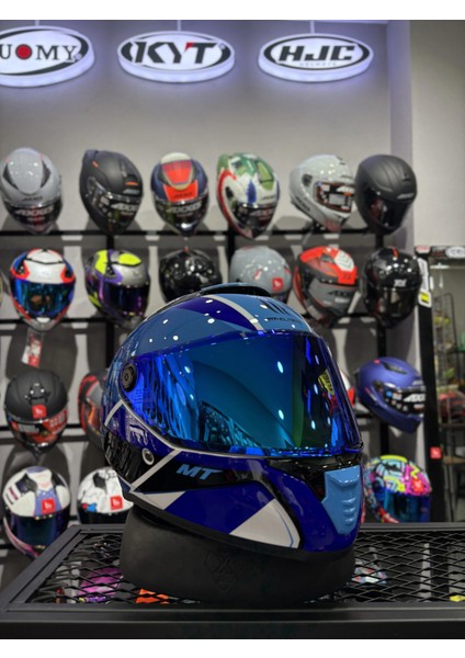 Thunder 4 Gloss Blue Kask (Şeffaf Vizörlü) modelleri